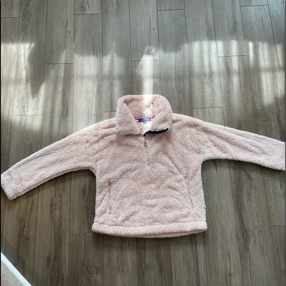 Tommy Hilfiger light pink fuzzy jacket